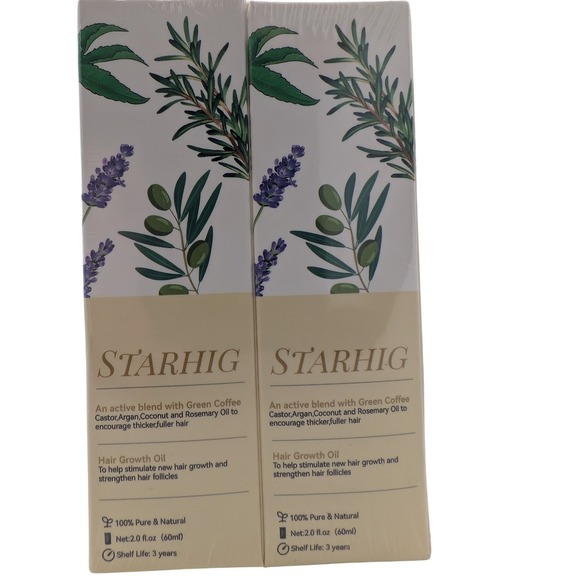 STARHIG Other - STARHIG Hair Growth Oil for Thicker Fuller Hair Vegan Natural Blend 2oz two pack